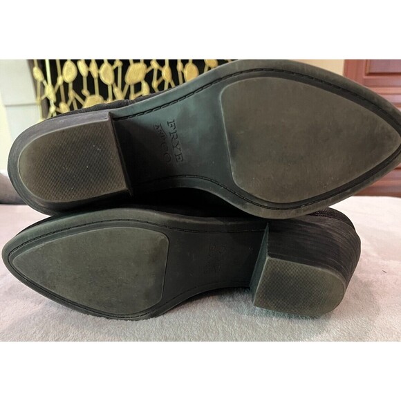 FRYE & Co. Womens Boots Size 7 M Black Nubuck Leather Zip Ankle Bootie Judith - Picture 7 of 15